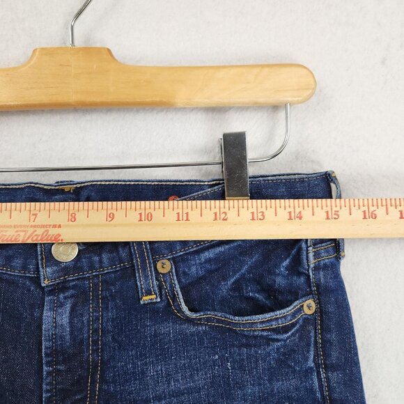 J Crew Jeans Womens 29 Blue Hipslung Dark Wash Crop Capri Denim Low Rise - Picture 3 of 13